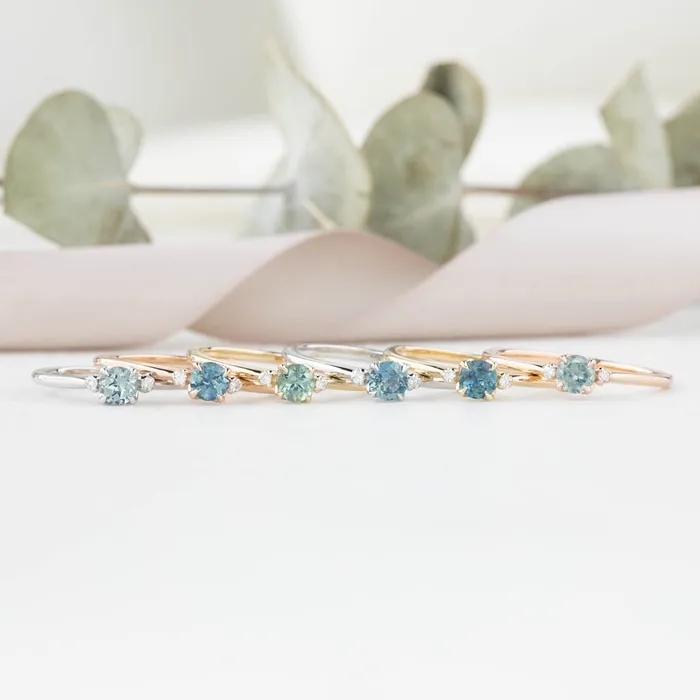 Envero Jewelry Rings Sofia Ring 4mm 030ct Blue Round Montana Sapphire 14K Rose Gold Envero Jewelry Rings Sofia Ring 4mm 030ct Blue Round Montana Sapphire 14K Rose Gold