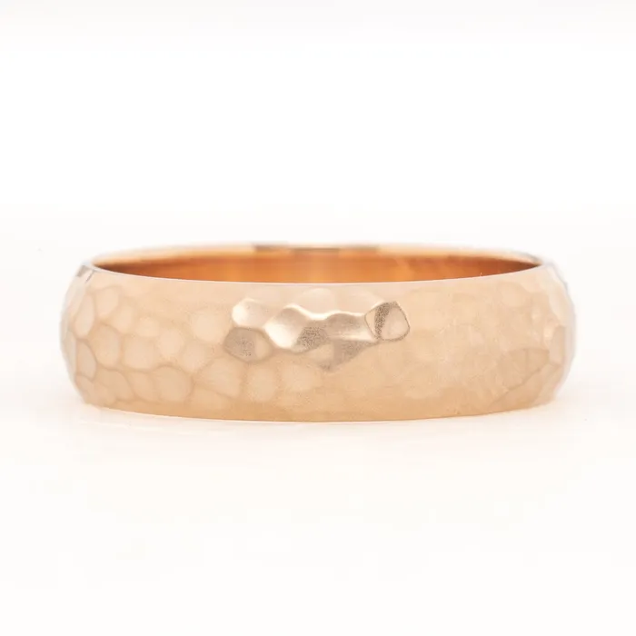 Rings Envero Jewelry 6mm Mens Hammered Wedding Band