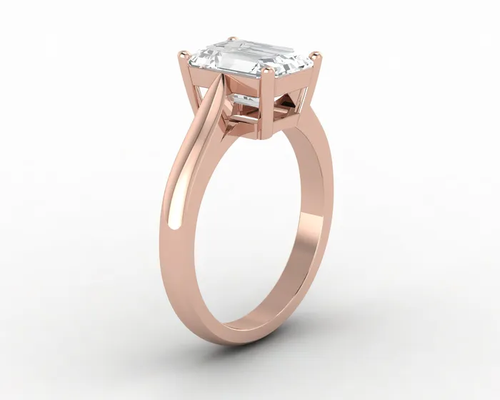Sapheena Jewelry Rings Caterina 25 Ct Solitaire Emerald Cut Engagement Ring
