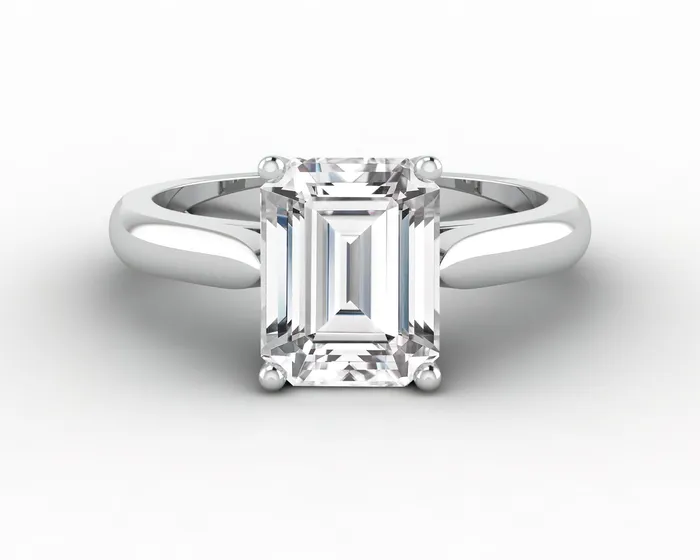 Sapheena Jewelry Rings Caterina 25 Ct Solitaire Emerald Cut Engagement Ring