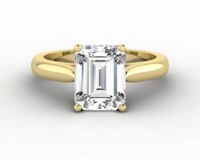 Sapheena Jewelry Rings Caterina 25 Ct Solitaire Emerald Cut Engagement Ring