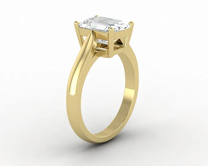 Sapheena Jewelry Rings Caterina 25 Ct Solitaire Emerald Cut Engagement Ring