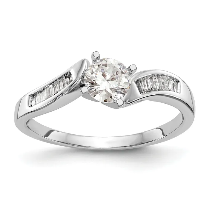 013ct CZ Solid Real 14k White Gold Peg Set ByPass Engagement Ring Goldia Rings 013ct CZ Solid Real 14k White Gold Peg Set ByPass Engagement Ring Goldia Rings