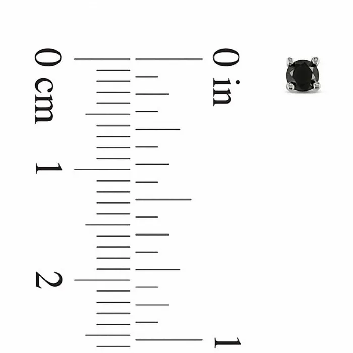 025 CT TW Enhanced Black Diamond Solitaire Stud Earrings in 10K White Gold Goldia Earrings 025 CT TW Enhanced Black Diamond Solitaire Stud Earrings in 10K White Gold Goldia Earrings