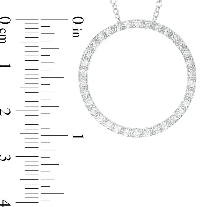 05 CT TW Natural Diamond Open Circle Pendant in 14K White Gold Goldia Necklaces 05 CT TW Natural Diamond Open Circle Pendant in 14K White Gold Goldia Necklaces