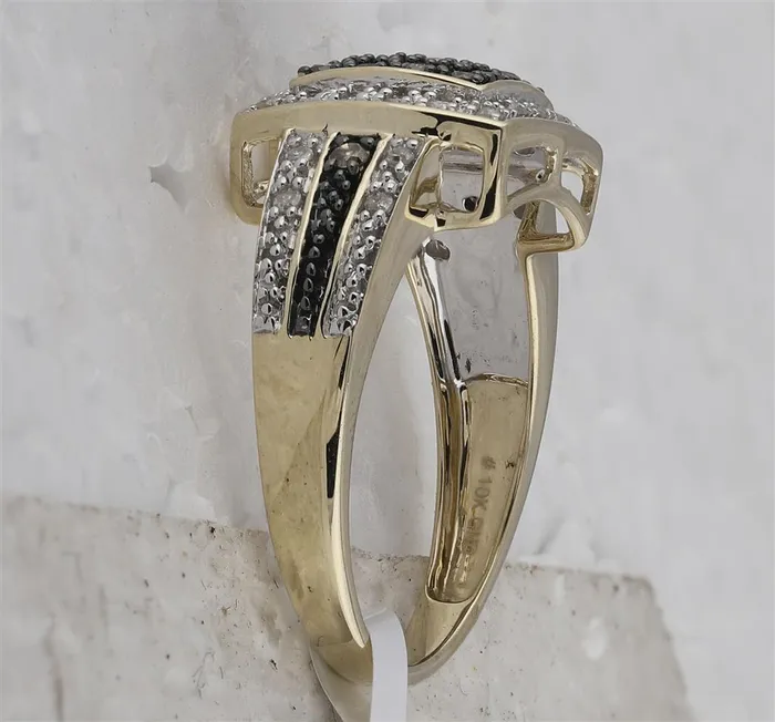 10k Yellow Gold Round Brown Diamond Cluster Ring 12 Cttw gndatlanta Rings