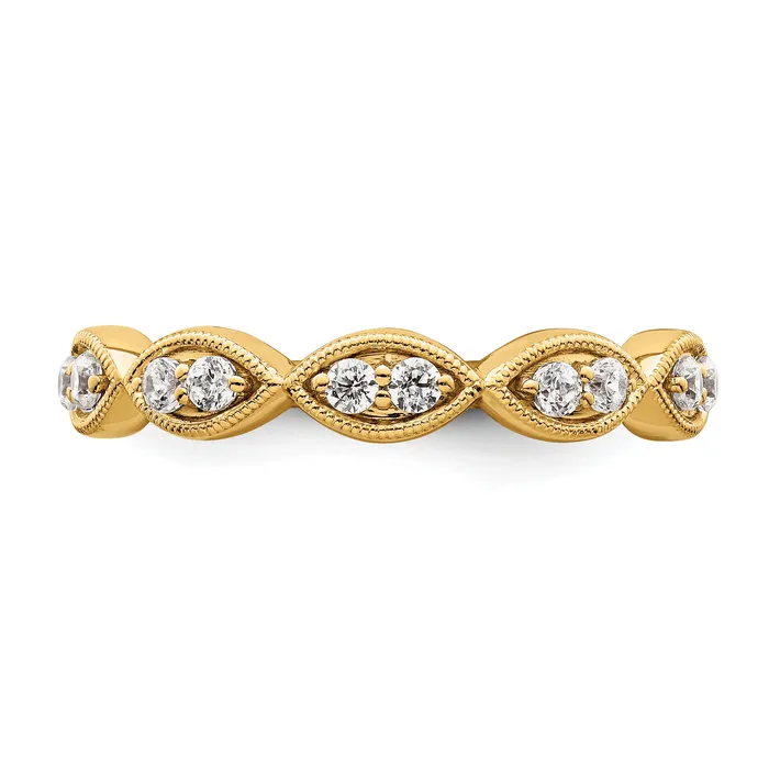 14k Yellow Gold 14 Ct Lab Grown Diamond VSSI G Ring Goldia Rings