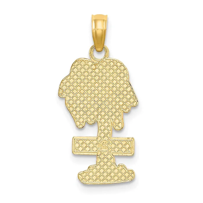Goldia Charm Necklaces 14k Yellow Gold HAWAII Palm Tree Charm