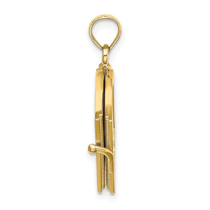 Goldia Necklaces 14k Yellow Gold Enameled 3D Moveable MY LOVE STORY Book Pendant