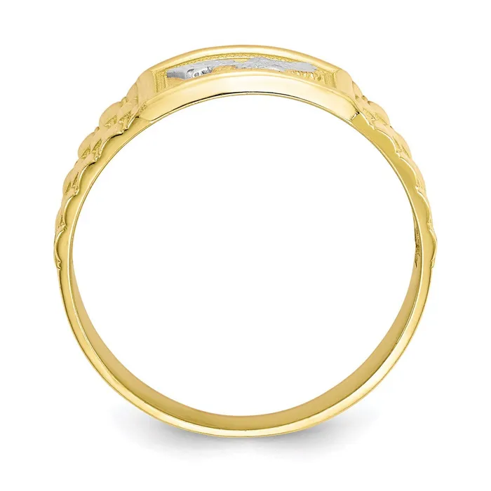 Goldia Rings 10K Yellow Gold u0026 Rhodium Mens Eagle Ring