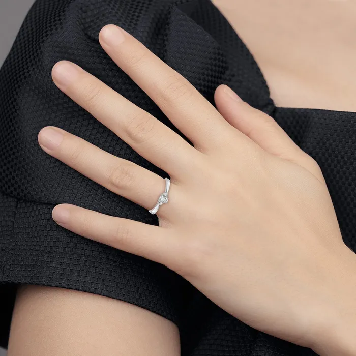 Goldia Sterling Silver Rhodiumplated CZ u0026 Diamond Birthstone Ring Rings