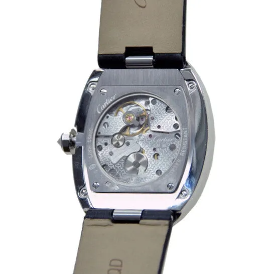 JMS always Watches Original Cartier Baignoire Manual Wind Diamond Bezel 18 kt White Gold Ladies Watch WB520009