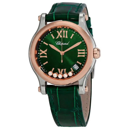 JMS always Watches Original Chopard Happy Sport Quartz Green Dial Ladies Watch 2785826005