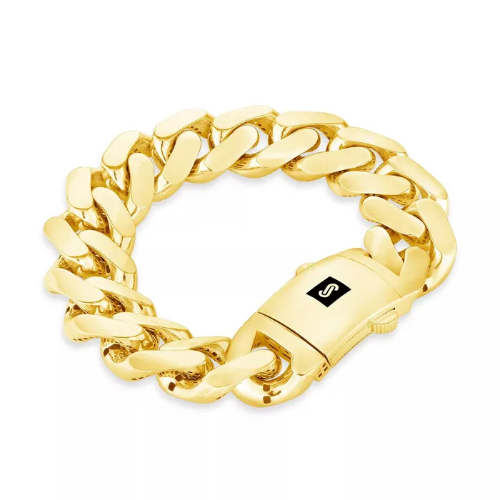 Necklaces Goldiacom 14K Yellow Gold Miami Cuban Royal Monaco Chain 5mm17mm Necklace Bracelet 730