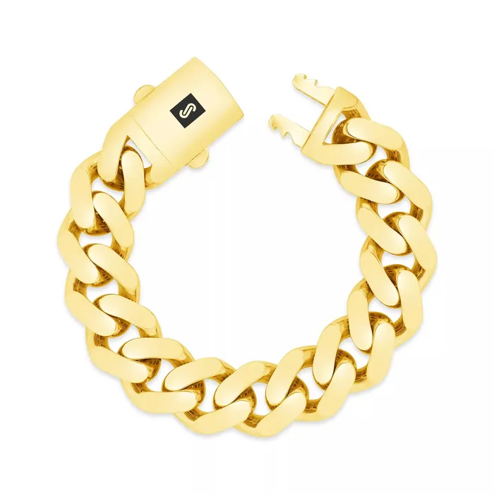 Necklaces Goldiacom 14K Yellow Gold Miami Cuban Royal Monaco Chain 5mm17mm Necklace Bracelet 730