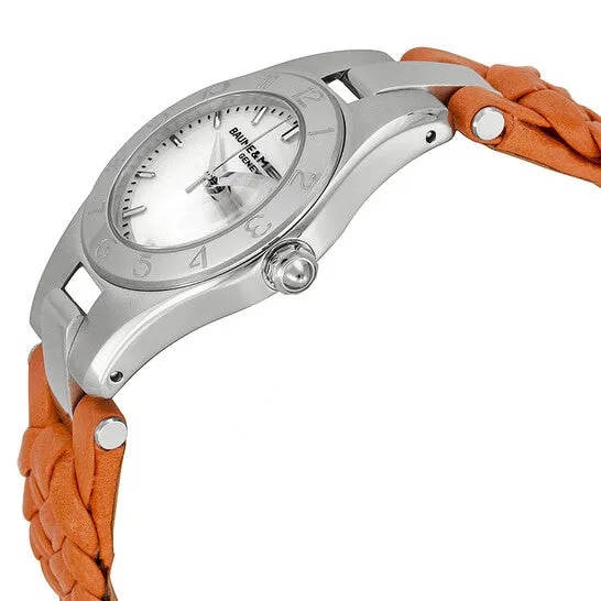 Original Baume and Mercier Linea Mother of Pearl Dial Orange Leather Ladies Watch 10115 JMS always Watches Original Baume and Mercier Linea Mother of Pearl Dial Orange Leather Ladies Watch 10115 JMS always Watches