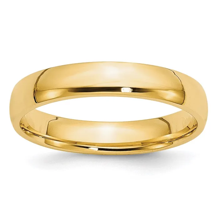 Rings Goldia Solid 10K Yellow Gold 4mm Light Weight Comfort Fit MensWomens Wedding Band Ring Size 8