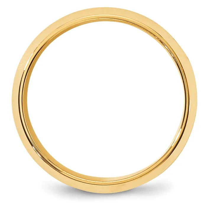 Rings Goldia Solid 14K Yellow Gold 8mm Bevel Edge Comfort Fit MensWomens Wedding Band Ring Size 6
