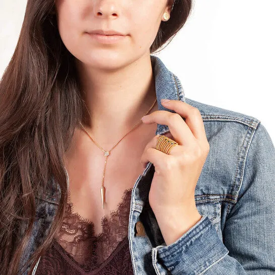 Rings JMS always Original Sole du Soleil Marigold Collection Womens 18k YG Plated Purple Stone Stackable Fashion Ring