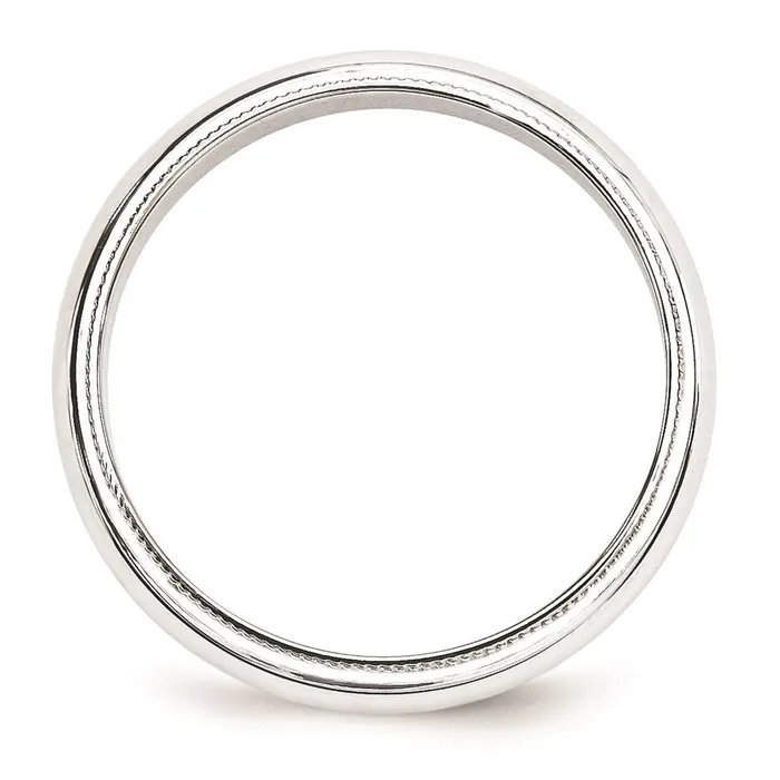 Solid 10K White Gold 5mm Milgrain Half Round MensWomens Wedding Band Ring Size 135 Goldia Rings Solid 10K White Gold 5mm Milgrain Half Round MensWomens Wedding Band Ring Size 135 Goldia Rings