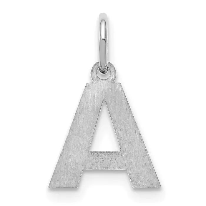 14k White Gold Letter A Initial Pendant TreasureFineJewelers Necklaces