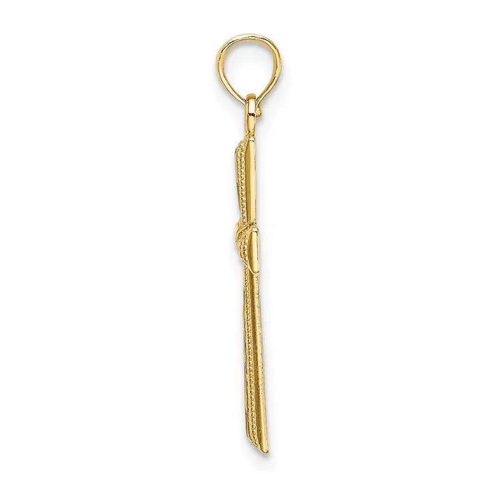 Charm Necklaces 14K DC and Textured Cross Charm TreasureFineJewelers