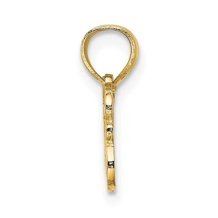 Charm Necklaces TreasureFineJewelers 14K LOVE JESUS Script Charm