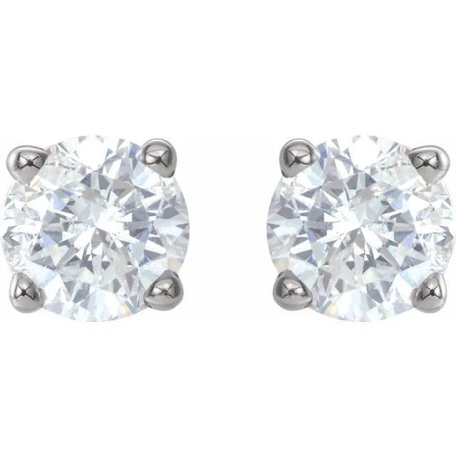 Earrings TreasureFineJewelers 14K White 34 CTW Diamond Earrings