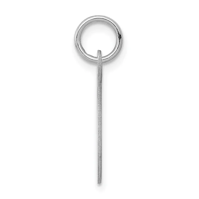 Necklaces TreasureFineJewelers Sterling Silver Rhodiumplated Script Letter T Initial Charm