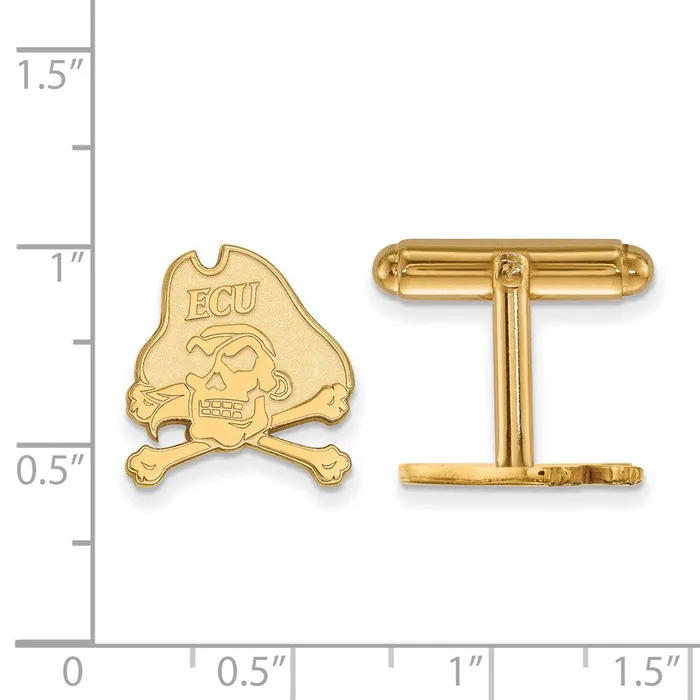 PreStyled Sets 14k Gold East Carolina University Pirate Cuff Links TreasureFineJewelers