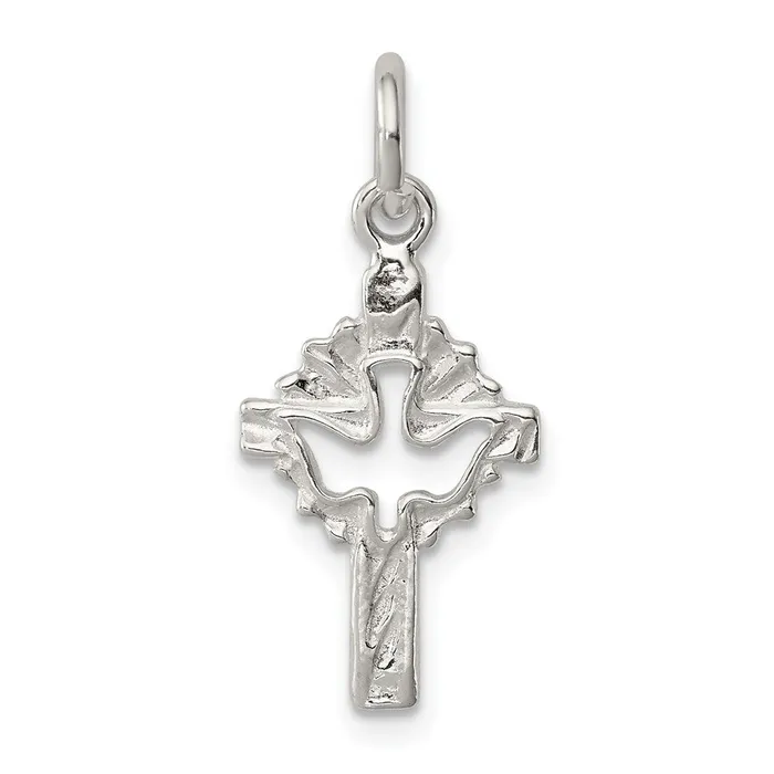 Sterling Silver Dove Cross Charm TreasureFineJewelers Rings