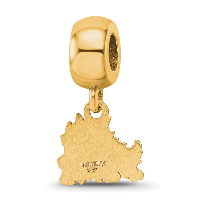 Sterling Silver Goldplated LogoArt Texas Christian University Horned Frog Extra Small Dangle Bead Charm TreasureFineJewelers Rings