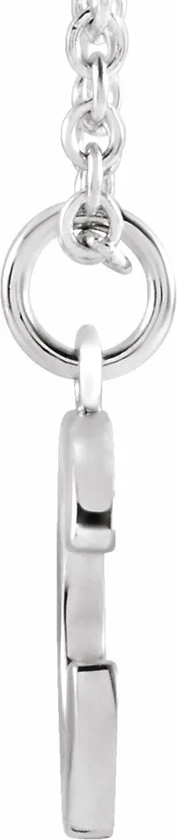 Sterling Silver Initial C Dangle 16 Necklace TreasureFineJewelers Necklaces