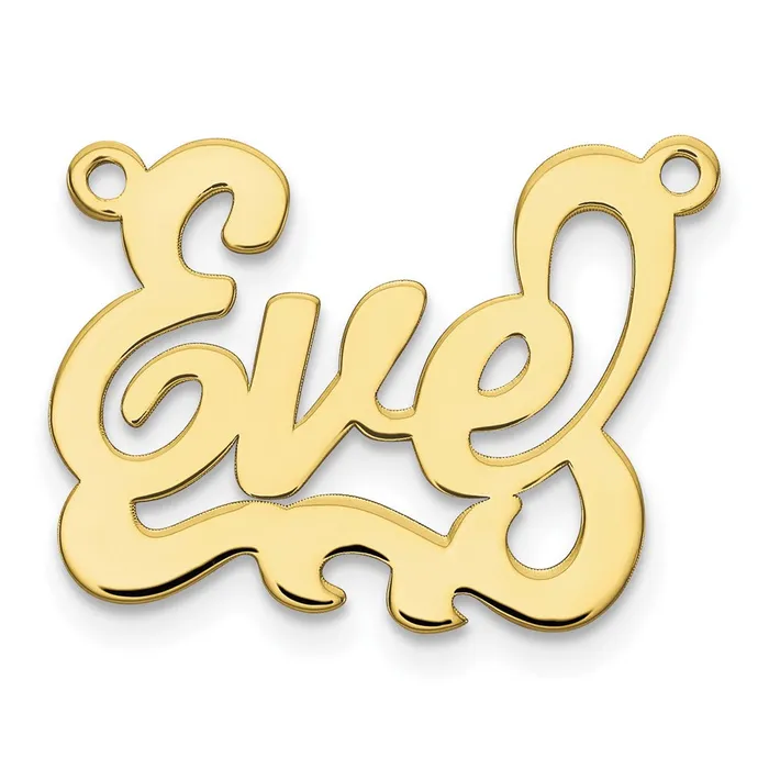 TreasureFineJewelers Necklaces 10KY Polished Name Plate