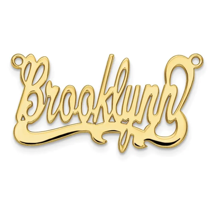 TreasureFineJewelers Necklaces 10KY Polished Name Plate