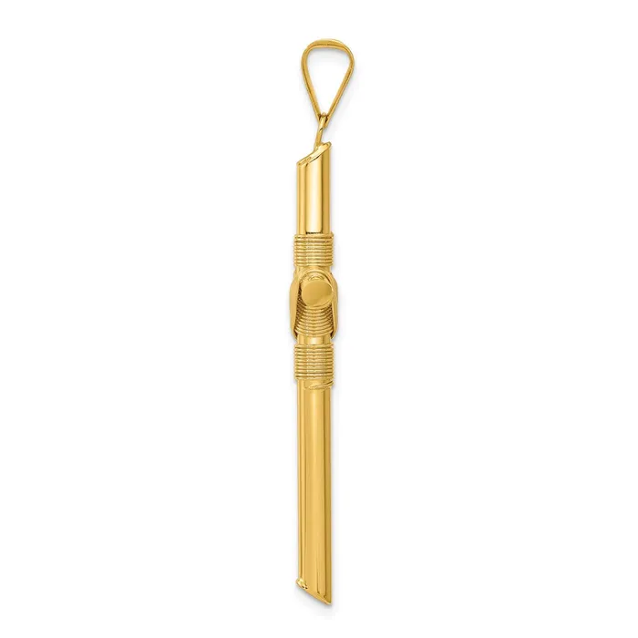 TreasureFineJewelers Necklaces 14K Polished wCenter Wrap Tube Cross Pendant