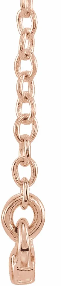 TreasureFineJewelers Necklaces 14K Rose Gold Straight Bar 18 Necklace