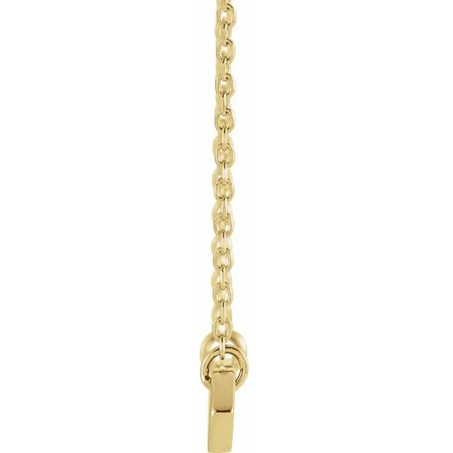 TreasureFineJewelers Necklaces 14K Yellow Gold 26x45 mm Geometric 1618 Necklace