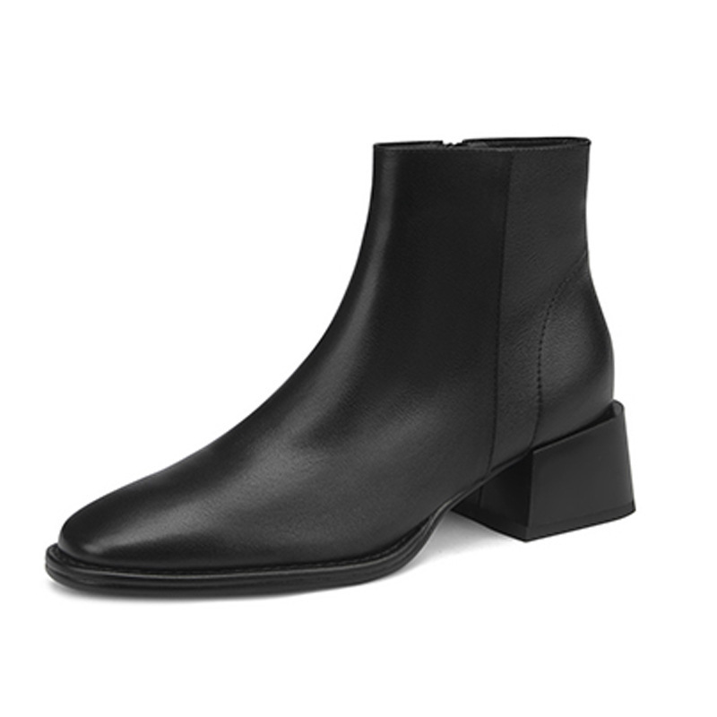 Ankle Boots | Leather Block Heel Ankle Boots  – Womens Ankle Boots Ankle Boots