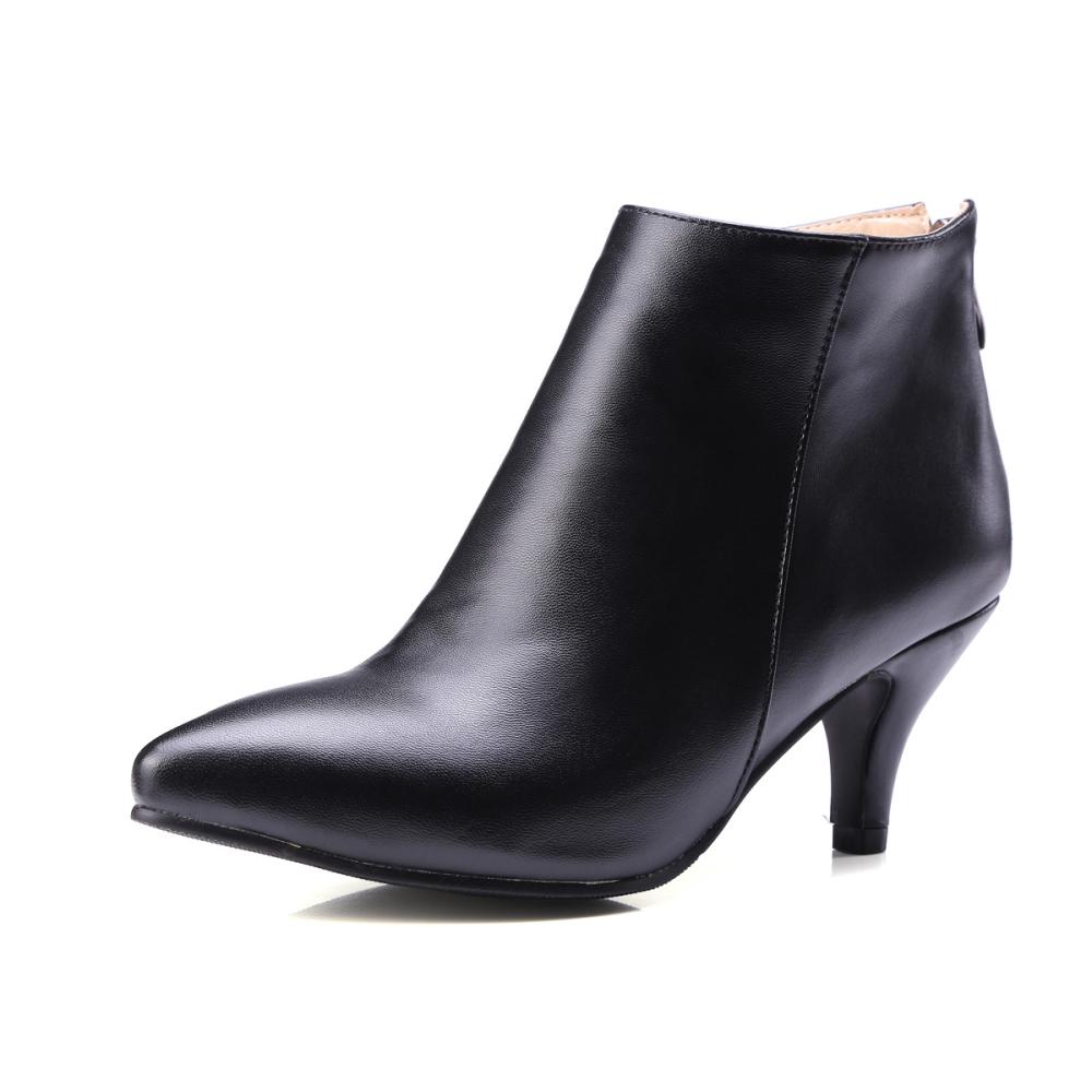 Ankle Boots | Leather Kitten Heel Pointed Ankle Boots  – Womens Ankle Boots Ankle Boots