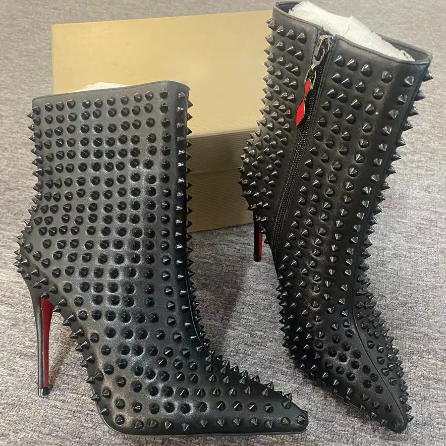 Ankle Boots | Studded Kitten Heel Pointed Ankle Boots  – Womens Ankle Boots Ankle Boots