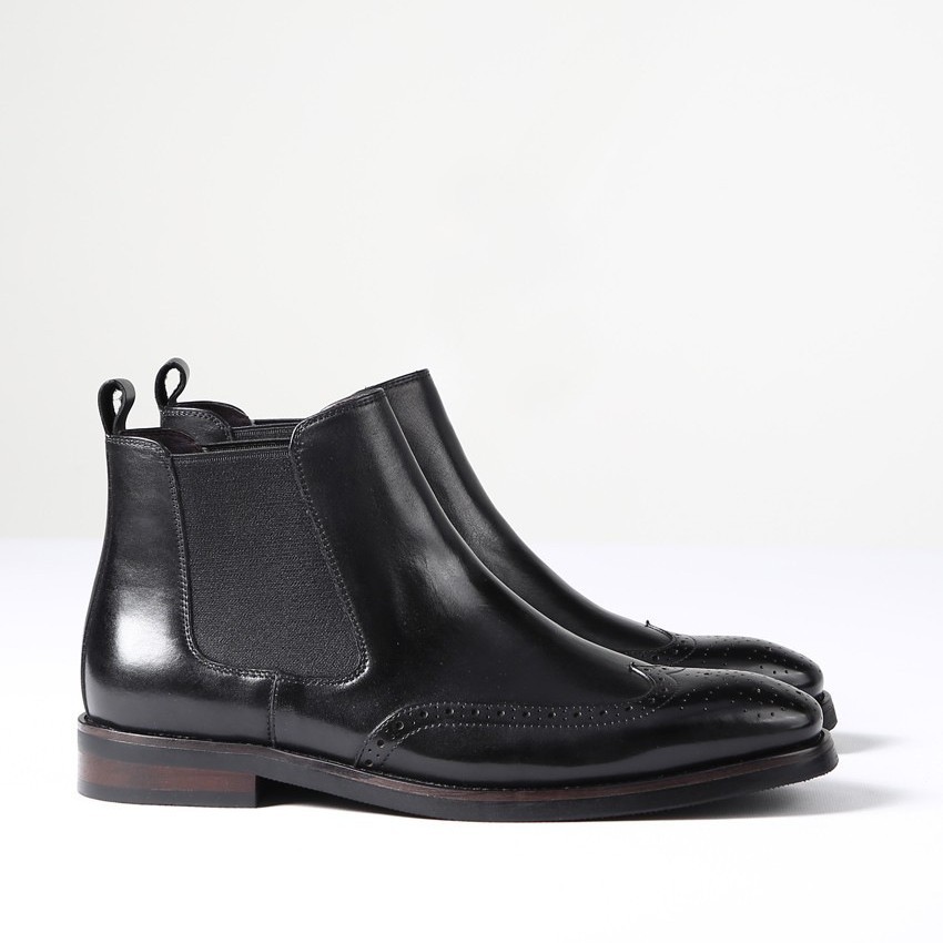 Boots | Chelsea Brogue Detail Flatform Boots  – Womens Boots Boots