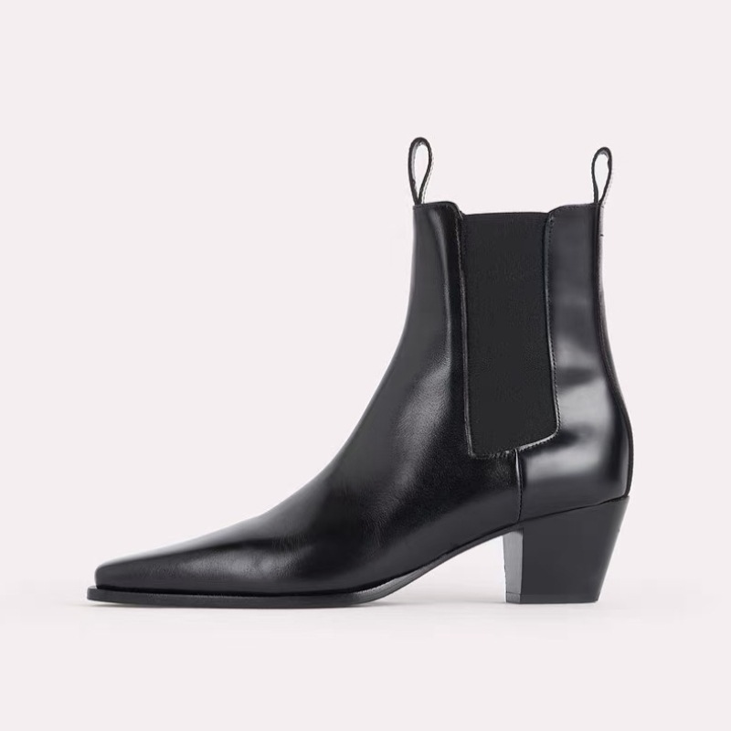 Boots | Leather Chisel Toe Heeled Chelsea Boot  – Womens Boots Boots