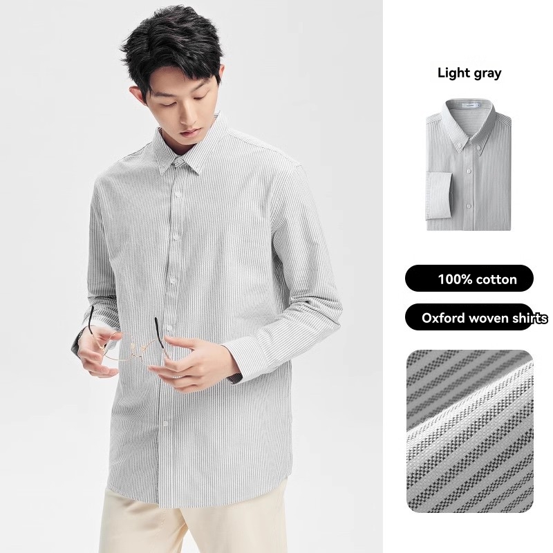 Casual Shirts | Cotton Linen Blend Fine Stripe Shirt  – Mens Casual Shirts Casual Shirts