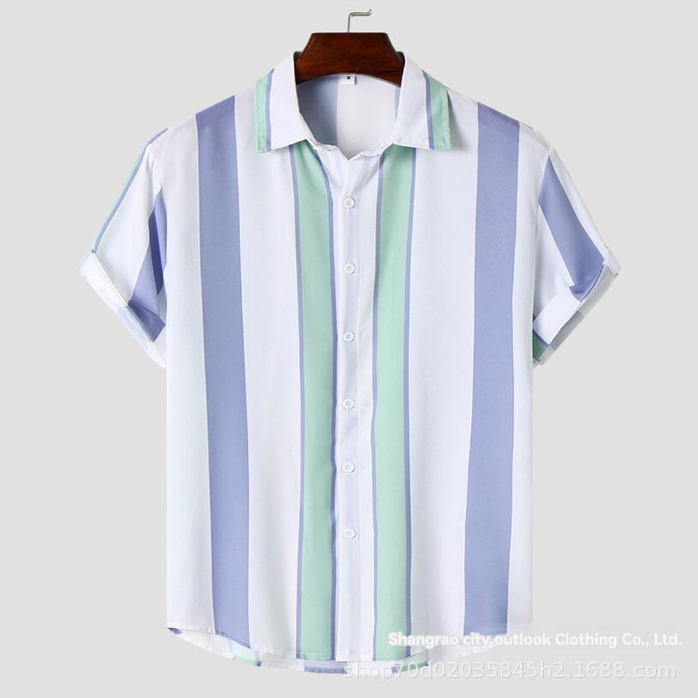 Casual Shirts | Cotton Rich Striped Shirt  – Mens Casual Shirts Casual Shirts