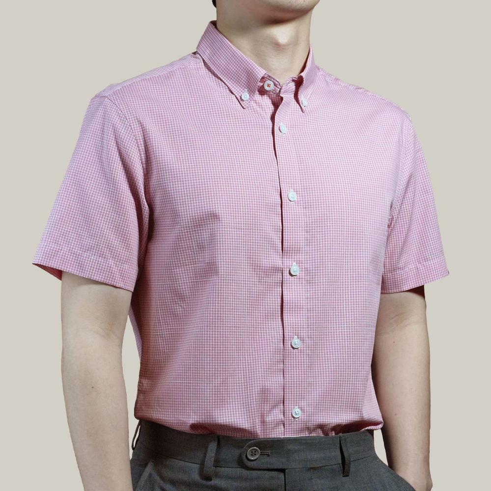 Casual Shirts | Easy Iron Cotton Stretch Gingham Check Oxford Shirt  – Mens Casual Shirts Casual Shirts