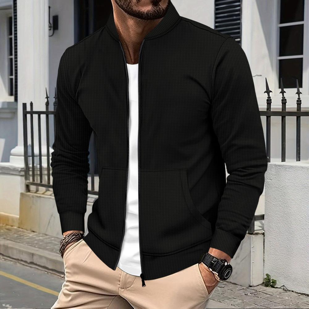 Coats & Jackets | Cotton Rich Zip Up Knitted Bomber  – Mens Clothing Coats & Jackets