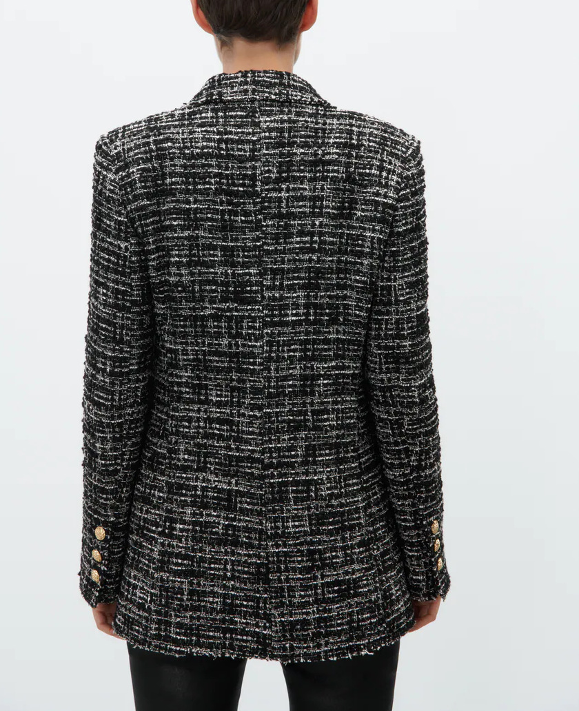 Coats & Jackets | Tweed Textured Single Breasted Blazer  – Womens Clothing Coats & Jackets