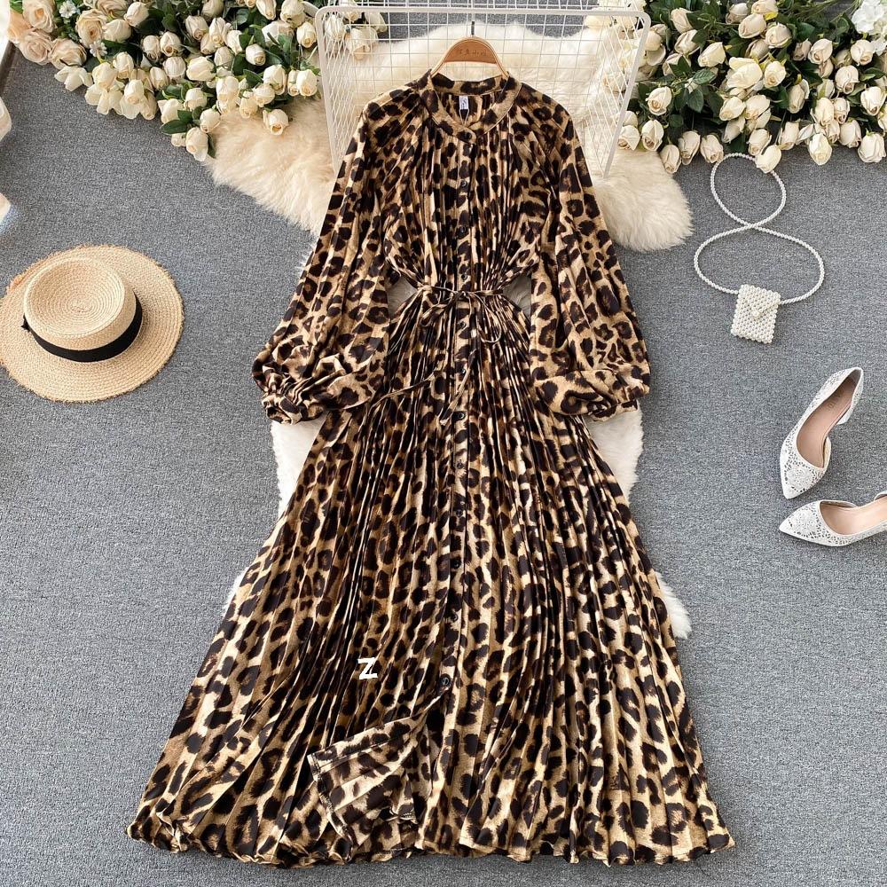 Dresses & Jumpsuits | Animal Print Midi Waisted Tiered Dress  – Womens Clothing Dresses & Jumpsuits