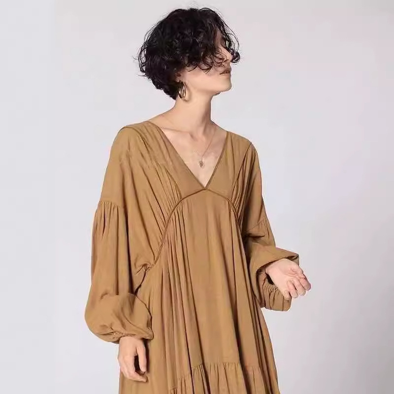 Dresses & Jumpsuits | Cotton Rich V-Neck Midaxi Relaxed Dress  – Womens Clothing Dresses & Jumpsuits